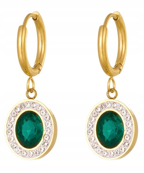 Pozłacane Kolczyki Złote Ze Stali Chirurgicznej zdjęcie 1