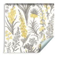 Tapeta Piękne Kwiaty Liście w Stylu Vintage Retro ROLKA 10m