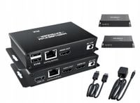 Przedłużacz Konwerter Rozgałęźnik Extender Hdmi Kvm Usb Rj45 60M