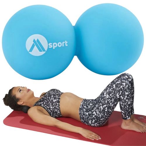 PODWÓJNA PIŁKA DO MASAŻU ROLLER SILIKONOWY 63MM MASAŻER LACROSSE CROSSFIT na Arena.pl