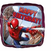balon foliowy spiderman happy birthday kwadratowy