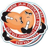 Karne wlepki JAJA 25 szt Naklejki Karne za złe parkowanie na auto