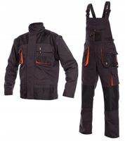 UBRANIE robocze KOMPLET ogrodniczki + BLUZA bhp MOCNE odpinane rękawy 46