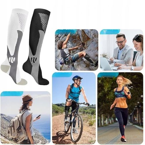 2x SKARPETY KOMPRESYJNE PODKOLANÓWKI UCISKOWE PRZECIWŻYLAKOWE UNISEKS na Arena.pl