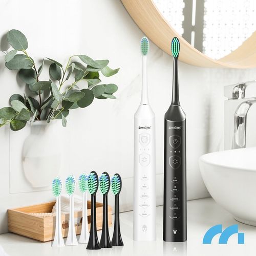 2x SZCZOTECZKA SONICZNA ELEKTRYCZNA DO ZĘBÓW ZESTAW 6 KOŃCÓWEK na Arena.pl