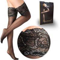 Fiore pończochy samonośne Sandrine 20den black 4-L