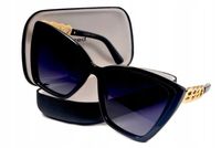 DAMSKIE OKULARY PRZECIWSŁONECZNE KOCIE OCZY GLAMOUR Z POLARYZACJĄ UV400