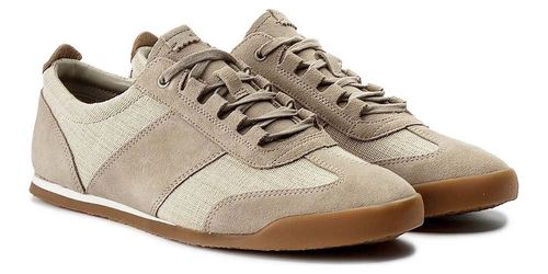 Clarks Półbuty męskie - Siddal Mix - rozmiar 41 - piaskowe, skóra zamszowa na Arena.pl