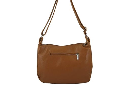 Pojemna torebka na ramię z kieszenią - Brązowa jasna na Arena.pl