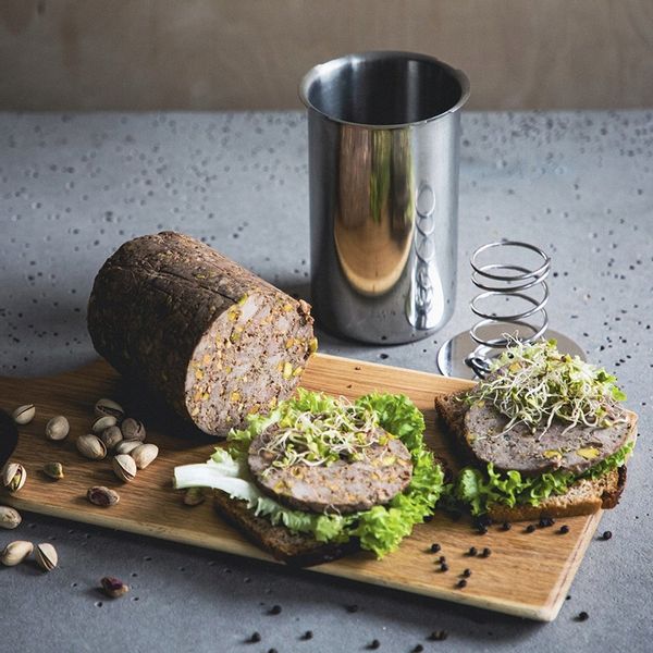 BROWIN SZYNKOWAR do WYROBU WĘDLIN na 1,5KG MIĘSA+TERMOMETR+WORECZKI ZESTAW zdjęcie 4