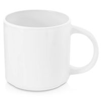 Biały Kubek Porcelanowy do Picia Kawy Herbaty Ziół Napojów Duży 330 ml