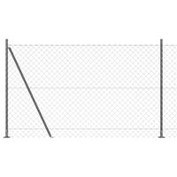 Ogrodzenie z ogniw ze słupkami Szary 1.4 x 25 m Stal