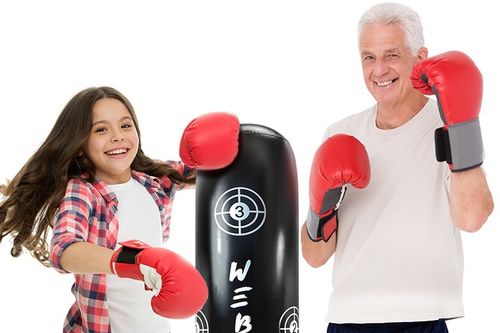 WOLNO-STOJĄCY BOKSERSKI WOREK TRENINGOWY DMUCHANY DLA DZIECI 165CM na Arena.pl