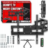 MOCNY OBROTOWY UCHWYT DO TELEWIZORA WIESZAK TV 26'-63' CALI UNIWERSALNY