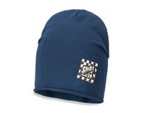 BROEL ALBINO czapka bawełniana dla chłopca jeans 54-56