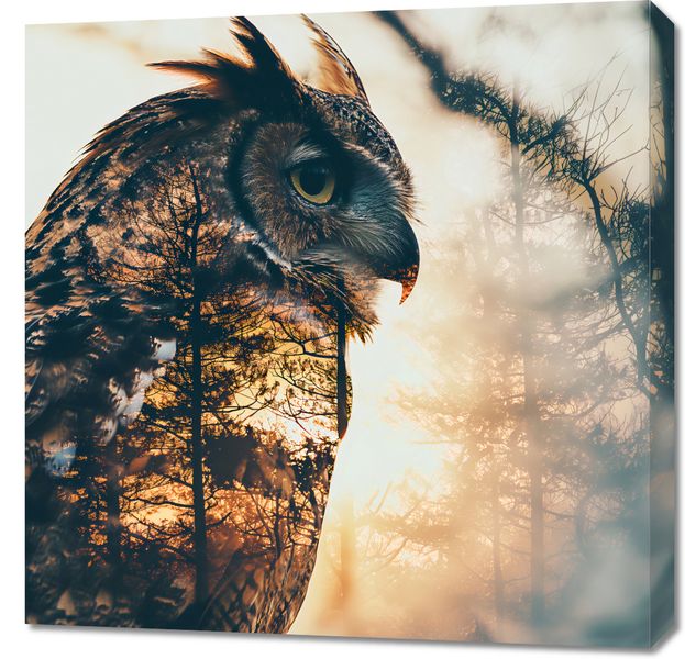 Obraz 70x70cm Sowi Duch zdjęcie 1