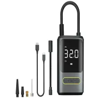 Pompka rowerowa elektryczna do roweru samochodu kompresor latarka 10bar lcd