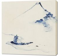 Obraz 90x90cm A Person in a Small Boat, Hokusai Vintage do Salonu