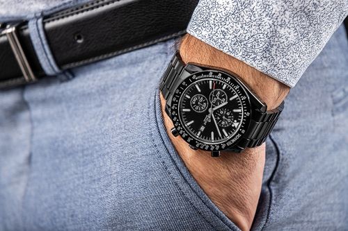 zegarek męski giewont chronograph sapphire czarny gw8720-b1 na Arena.pl