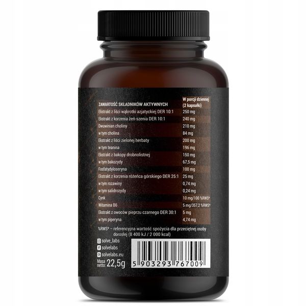 Brain Tech 60 Nootropic PAMIĘĆ KONCENTRACJA zdjęcie 4