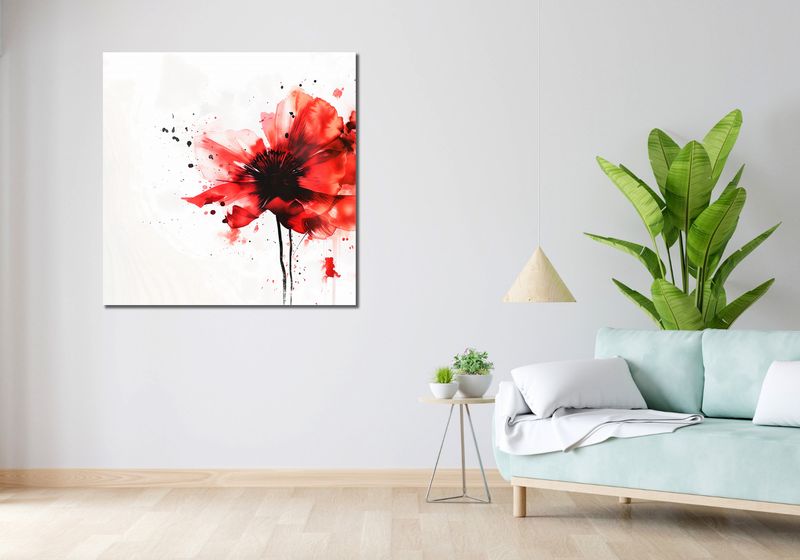 Obraz 100x100cm Płynna Akwarela zdjęcie 2