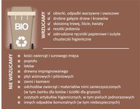 NAKLEJKA zasady segregacji ŚMIECI - BIO 30x24cm