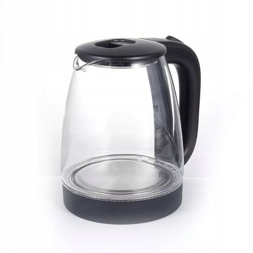 CZAJNIK ELEKTRYCZNY BEZPRZEWODOWY 2,0l 2200W SZKLANY LED CZARNY na Arena.pl