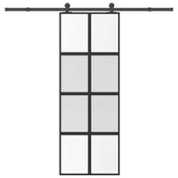 Drzwi przesuwne z zestawem okuć Szkło hartowane i aluminium