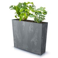 Doniczka skrzynka imitacja beton 58x18x50 cm wkład Szary
