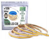 Taśma LED COB 12V 480 diod na metr Neon Neutralny 5m linia światła LED