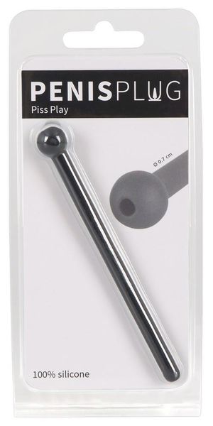Penis Plug Piss Play Black zdjęcie 1