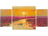 80X40CM KACZKI LILIACH TRÓJ OBRAZ DRUK