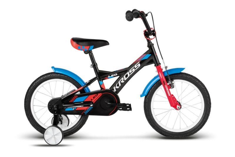 Rower KROSS 16 LEO czarnoczerwononiebieski Arena.pl
