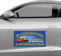 MAGNES na samochód auto MATA MAGNETYCZNA REKLAMA 30x60 CM BLACHARSTWO