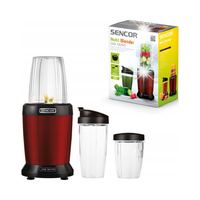Blender kielichowy do smoothie Nutri Sencor 1000W Czerwony + 2 Kubki Tritan