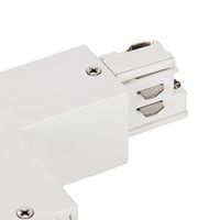 T-ŁĄCZNIK szynoprzewodu uziemienie zewnętrzne HT4-J03-I/WU Italux do 3-fazowej szyny natynkowej 230V biały