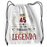Plecak Urodziny 45 45Te Sportowy Szkolny Worek Z Nadrukiem Ze Zdjęciem