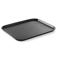 taca z polipropylenu fast food 30.5x41.5cm - czarna