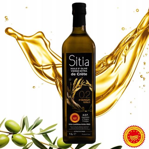 Oliwa z Oliwek Extra Virgin 1L Premium Sitia 0,2% Data Ważności 05/2027 na Arena.pl