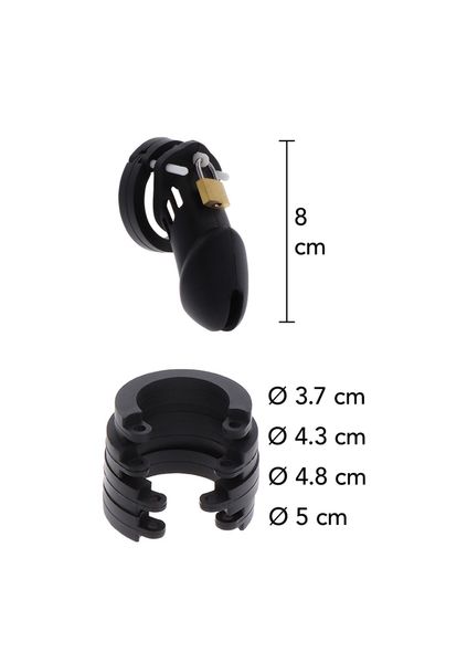 Chastity Cock Cage Slicone L Black zdjęcie 4