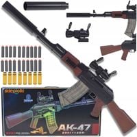 DUŻY KARABIN NA STRZAŁKI PIANKI EVA ZABAWKA KAŁASZNIKOW REPLIKA DLA DZIECI