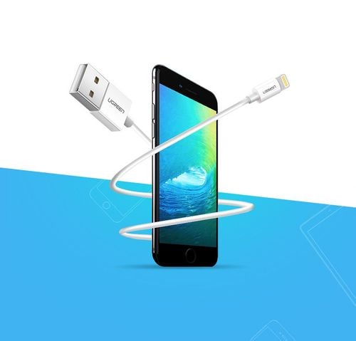 kabel przewód do iphone usb - lightning mfi 2m 2.4a biały na Arena.pl