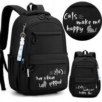 PLECAK SZKOLNY TORNISTER MŁODZIEŻOWY POJEMNY DUŻY CZARNY DO SZKOŁY