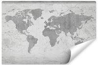 Fototapeta Do Salonu MAPA Świata Abstrakcja Beton 3D 405cm x 270cm