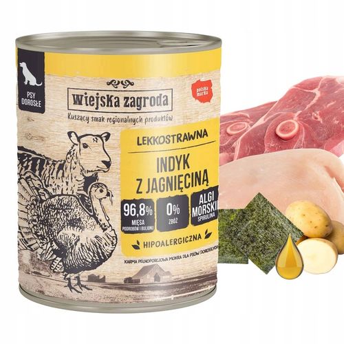 WIEJSKA ZAGRODA Mix Smaków karma dla psa mokra puszka 6 x 800g bezzbożowa na Arena.pl