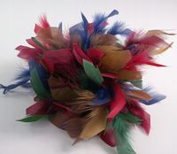 KWIAT Z PIÓR BROSZKA PRZYPINKA PIÓRA LOLITA AKCESORIA 16 CM XL