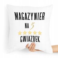 Poduszka Prezent Dla Magazyniera Na 5 Gwiazdek Z Nadrukiem Ze Zdjęciem
