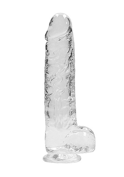 9"" / 23 cm Realistic Dildo With Balls - Transparent zdjęcie 4