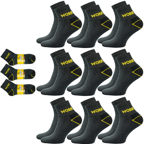 9x Skarpety robocze WORK PÓŁ-FROTTE KRÓTKIE na lato wzmacniane 43-46 na Arena.pl