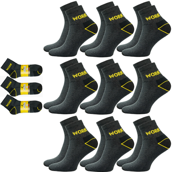 9x Skarpety robocze WORK PÓŁ-FROTTE KRÓTKIE na lato wzmacniane 43-46 zdjęcie 1